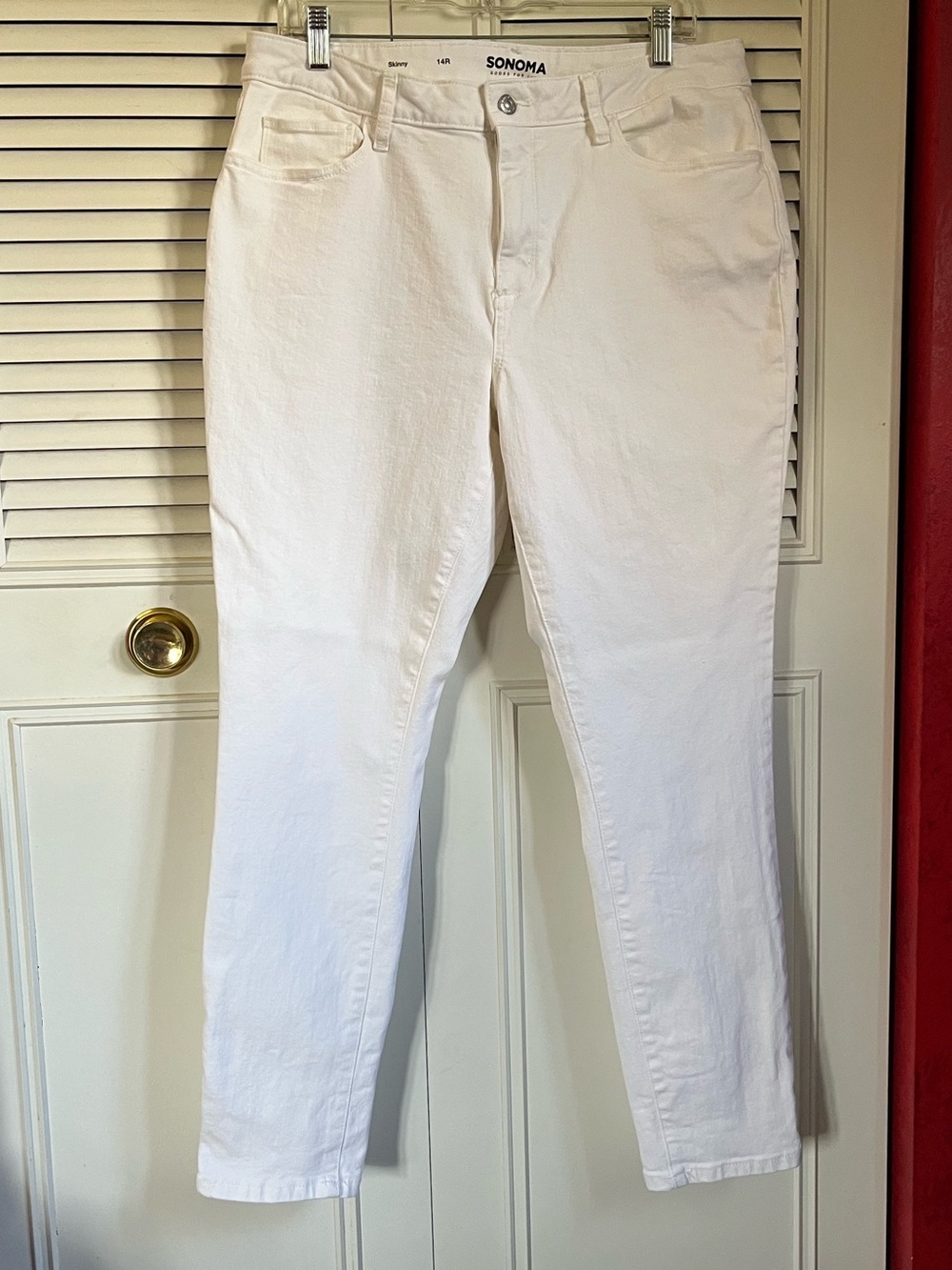 Sonoma White Skinny Jeans Sz 14